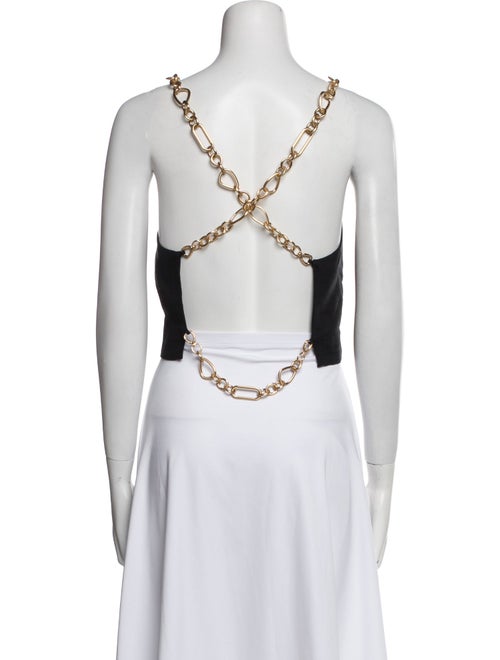 Cult Gaia Linen Square Neckline Crop Top