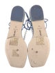 Cult Gaia Denim Beaded Accents T-Strap Sandals