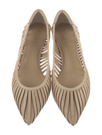 Cult Gaia Raffia Ballet Flats