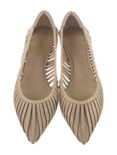 Cult Gaia Raffia Ballet Flats