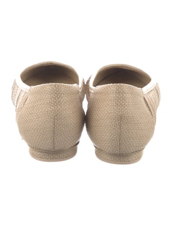 Cult Gaia Raffia Ballet Flats