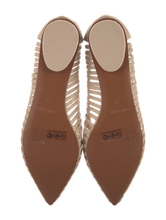 Cult Gaia Raffia Ballet Flats