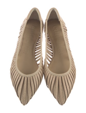 Cult Gaia Raffia Ballet Flats