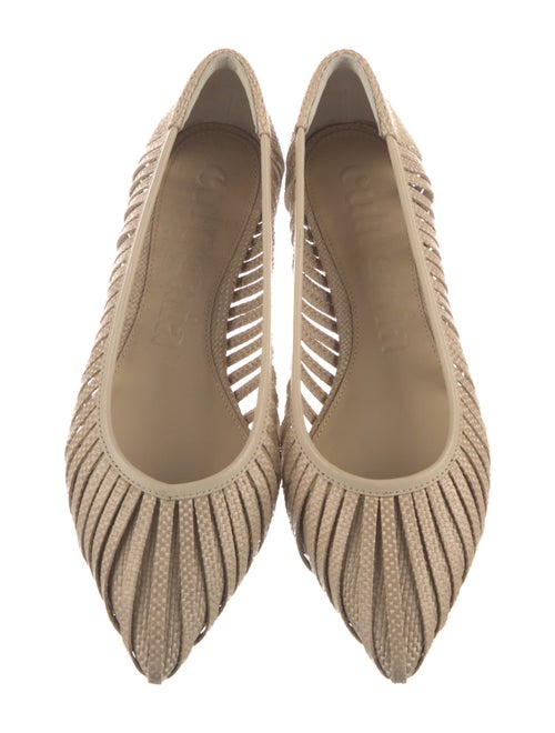Cult Gaia Raffia Ballet Flats