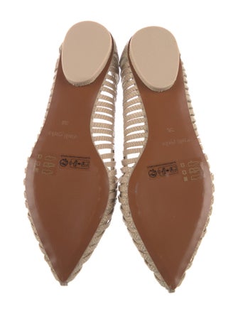 Cult Gaia Raffia Ballet Flats