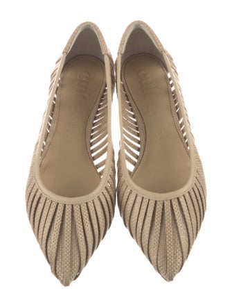 Cult Gaia Straw Ballet Flats