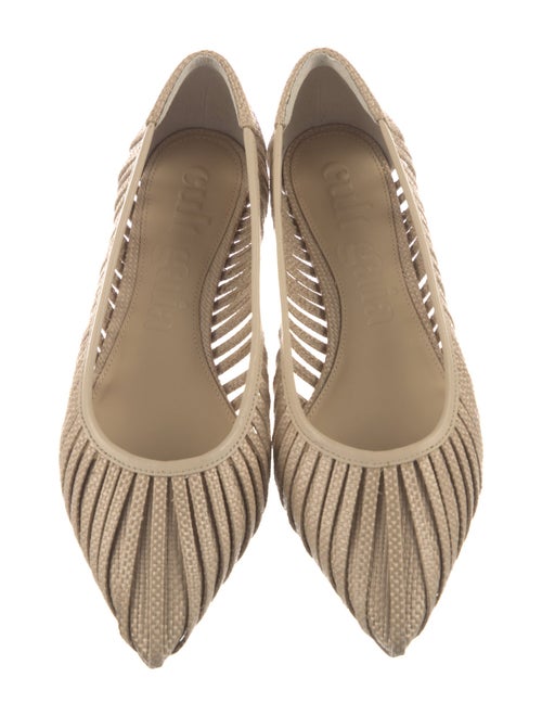 Cult Gaia Straw Ballet Flats