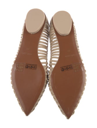 Cult Gaia Straw Ballet Flats