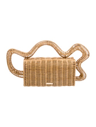 Cult Gaia Wicker Top Handle Bag