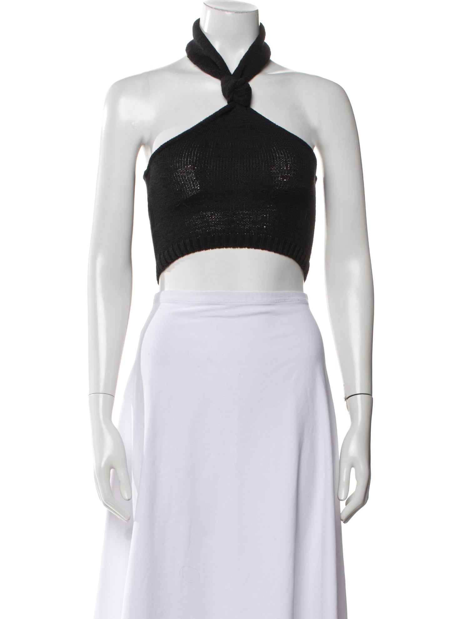 Cult Gaia Halterneck Sleeveless Crop Top