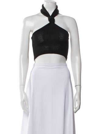 Cult Gaia Halterneck Sleeveless Crop Top