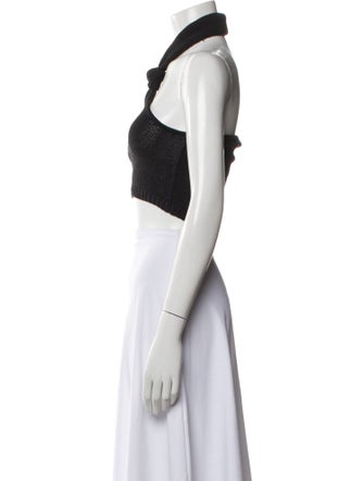 Cult Gaia Halterneck Sleeveless Crop Top