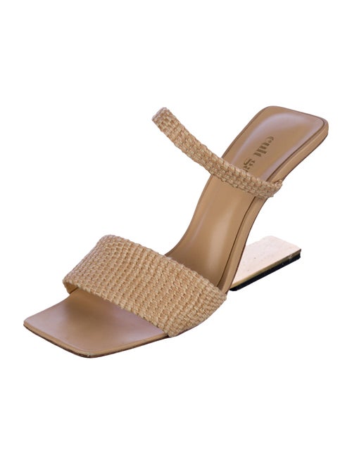 Cult Gaia Raffia Slides
