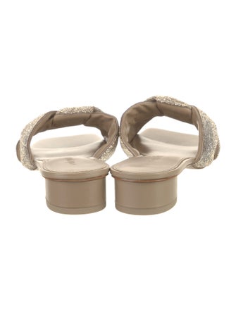 Cult Gaia Crystal Crystal Embellishments Slides