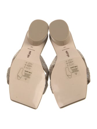 Cult Gaia Crystal Crystal Embellishments Slides