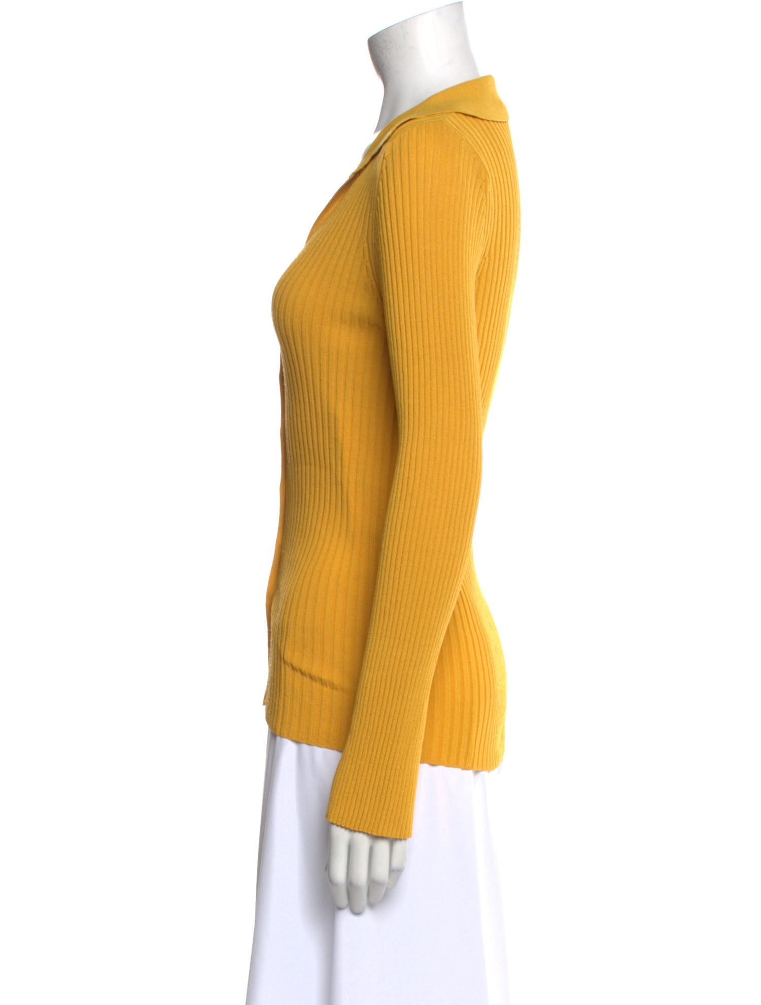 Cult Gaia V-Neck Long Sleeve Top