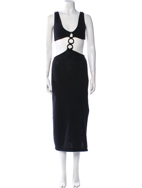 Cult Gaia V-Neck Midi Length Dress