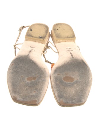 Cult Gaia Beaded Accents T-Strap Sandals