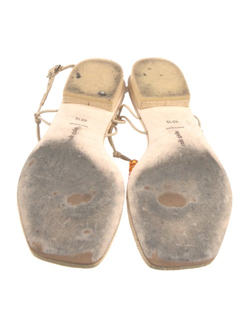 Cult Gaia Beaded Accents T-Strap Sandals