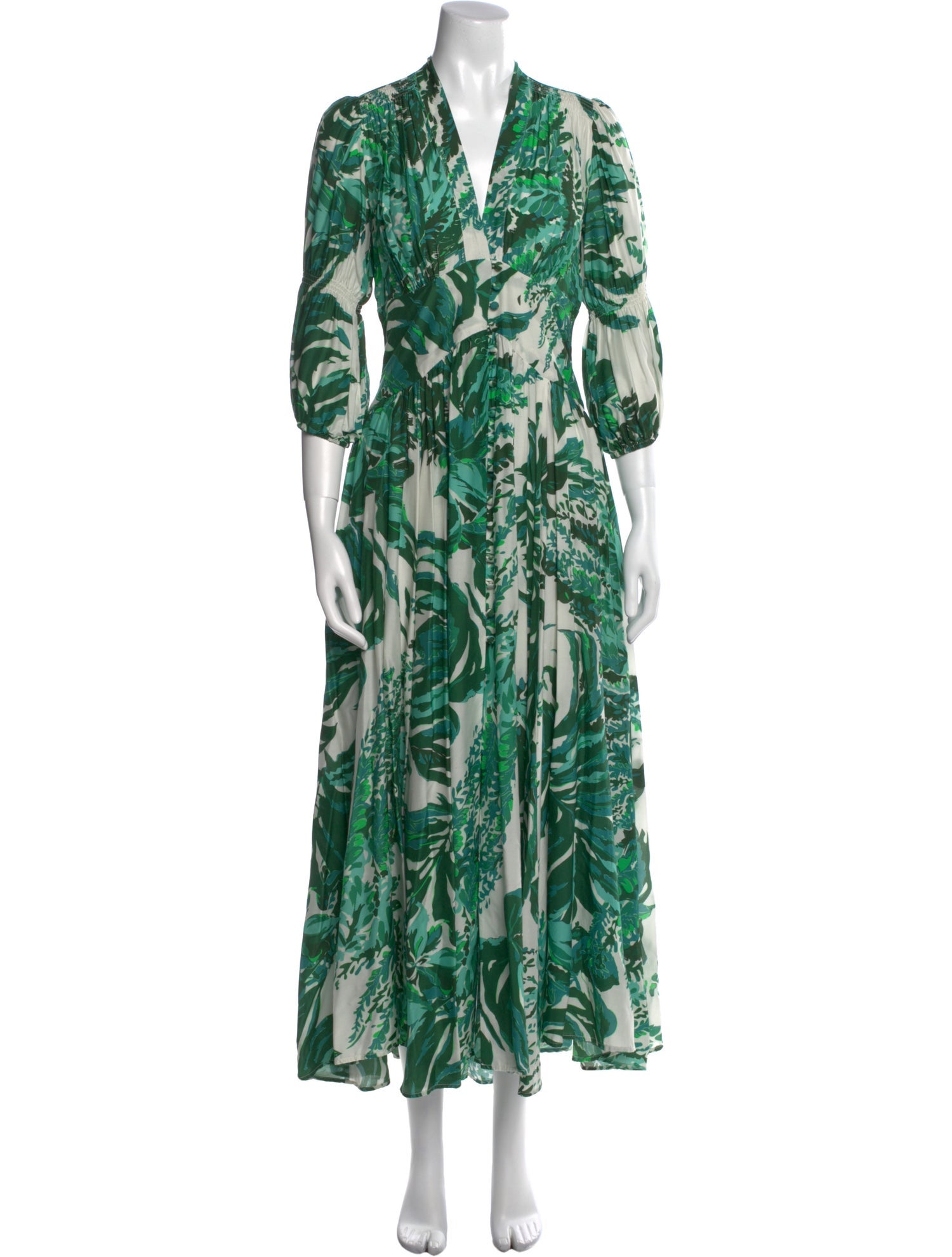 Cult Gaia Floral Print Long Dress