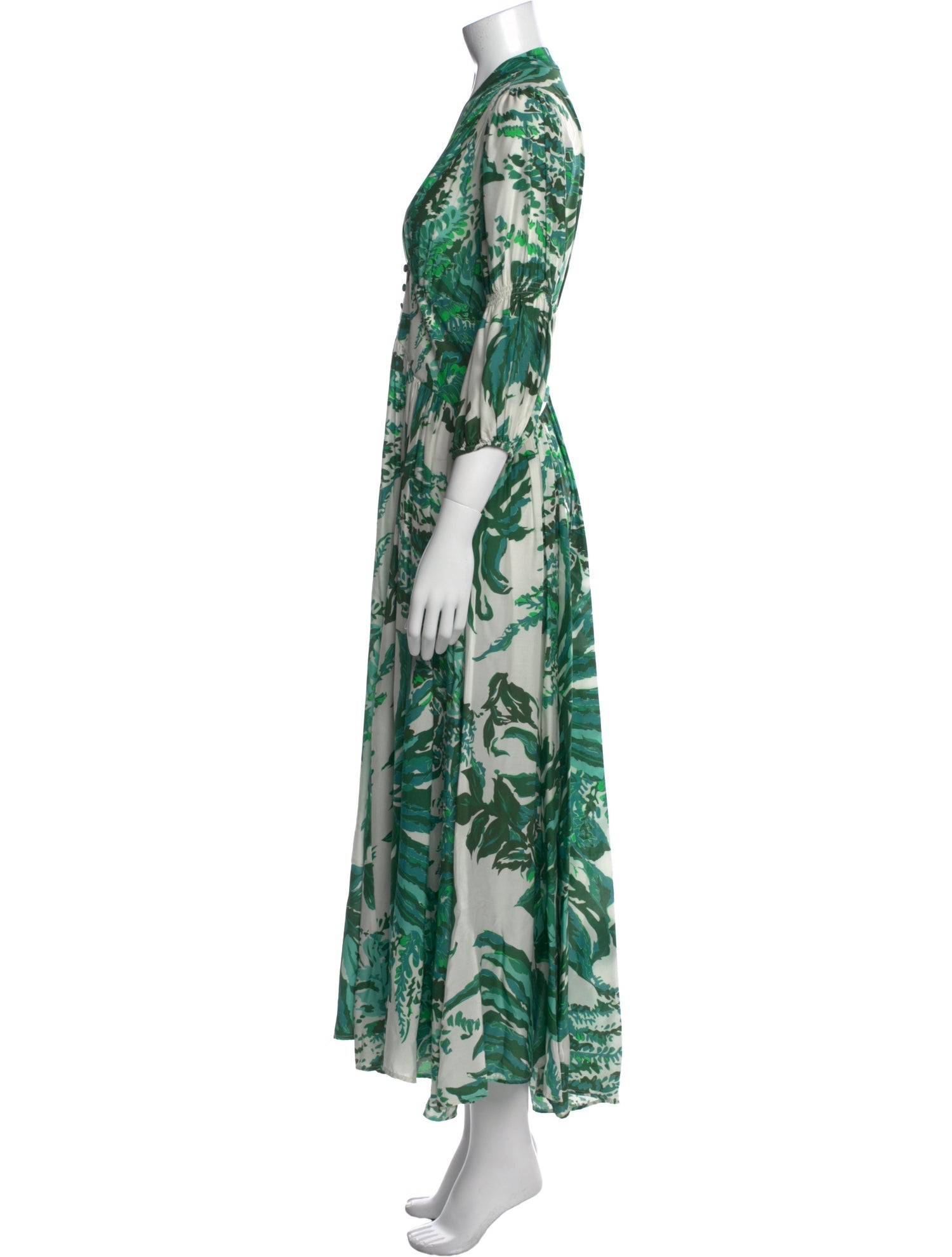 Cult Gaia Floral Print Long Dress