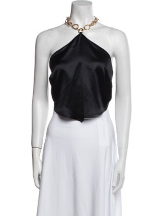 Cult Gaia Halterneck Sleeveless Crop Top