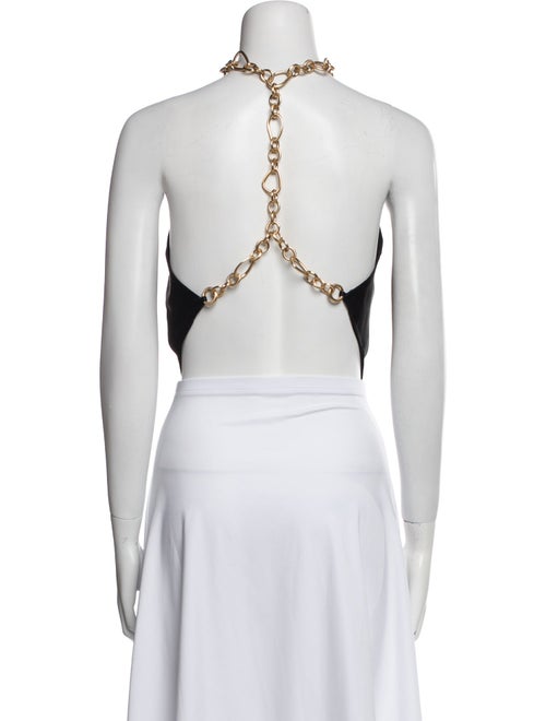 Cult Gaia Halterneck Sleeveless Crop Top