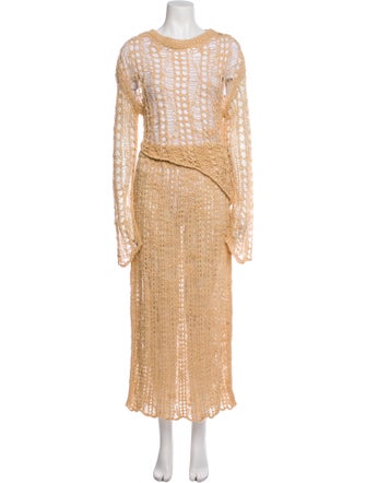 Cult Gaia Virgin Wool Crochet Trim Skirt Set