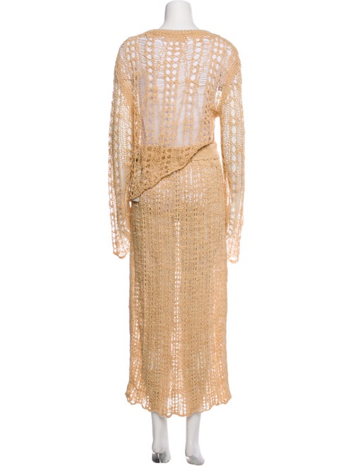 Cult Gaia Virgin Wool Crochet Trim Skirt Set