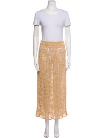 Cult Gaia Virgin Wool Crochet Trim Skirt Set