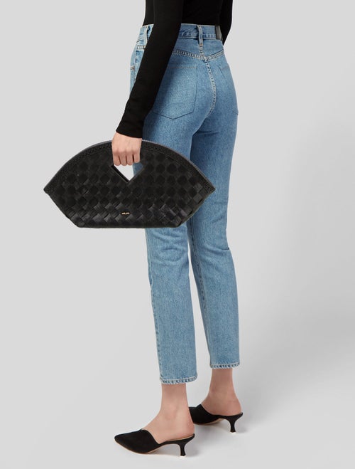 Cult Gaia Leather Top Handle Bag