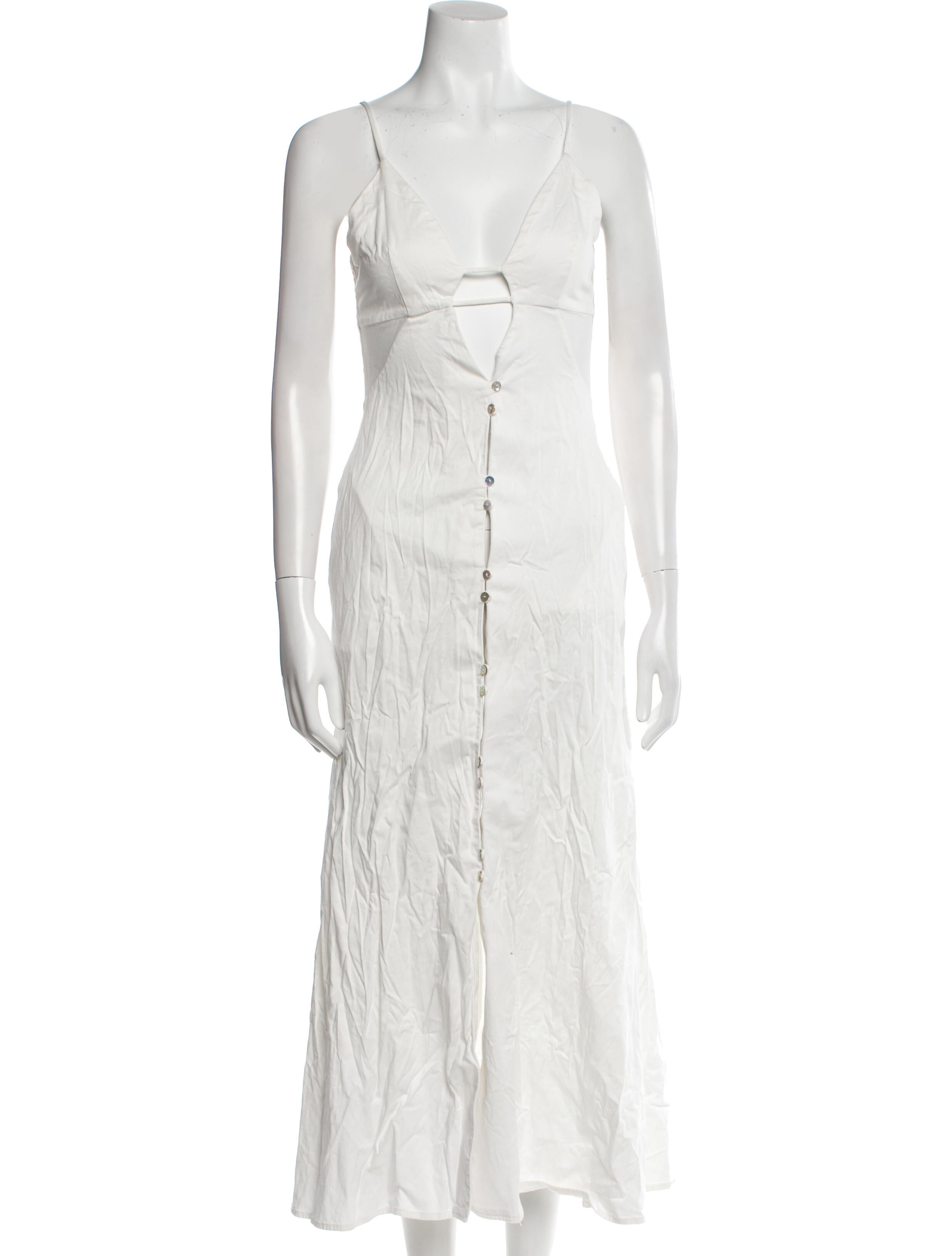 Cult Gaia V-Neck Midi Length Dress