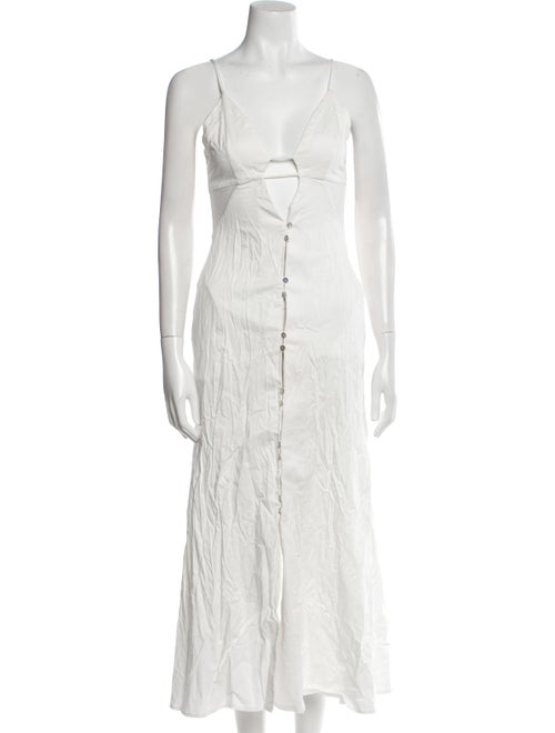 Cult Gaia V-Neck Midi Length Dress