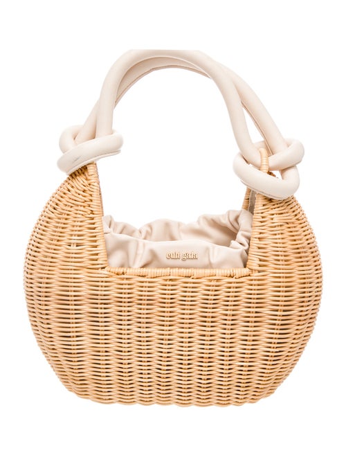 Cult Gaia Wicker Top Handle Bag