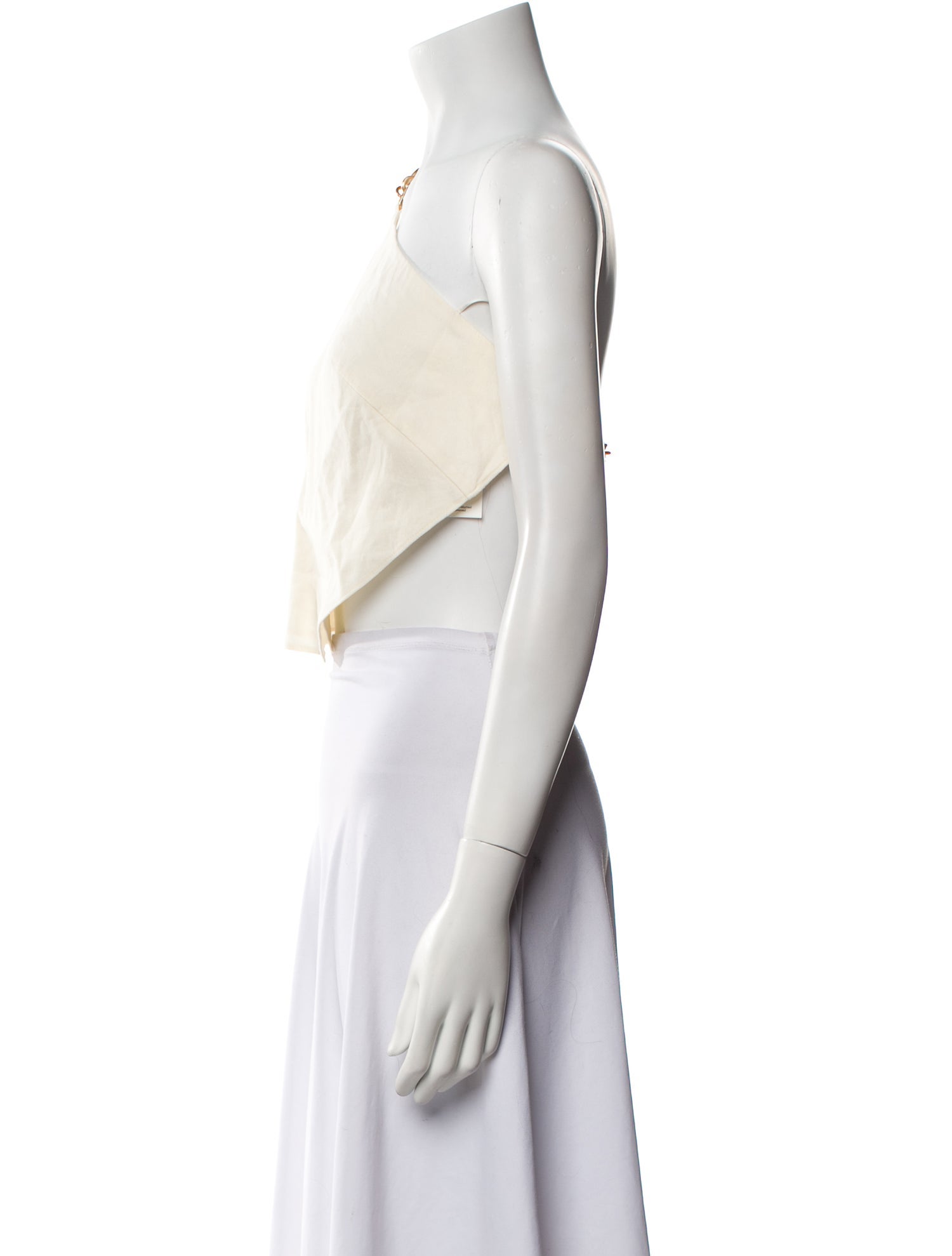 Cult Gaia Linen One-Shoulder Crop Top w/ Tags