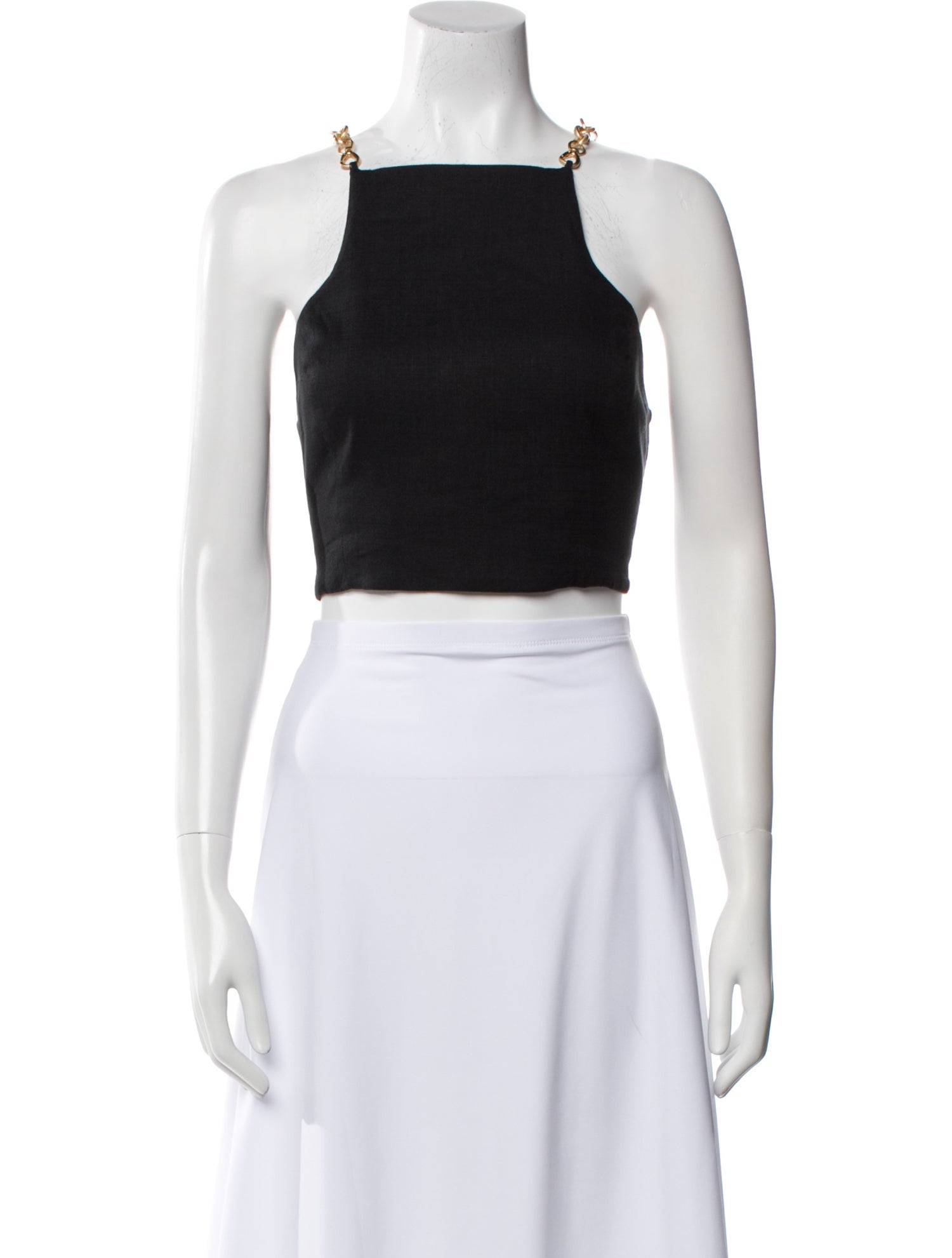 Cult Gaia Square Neckline Sleeveless Crop Top
