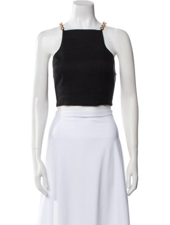 Cult Gaia Square Neckline Sleeveless Crop Top