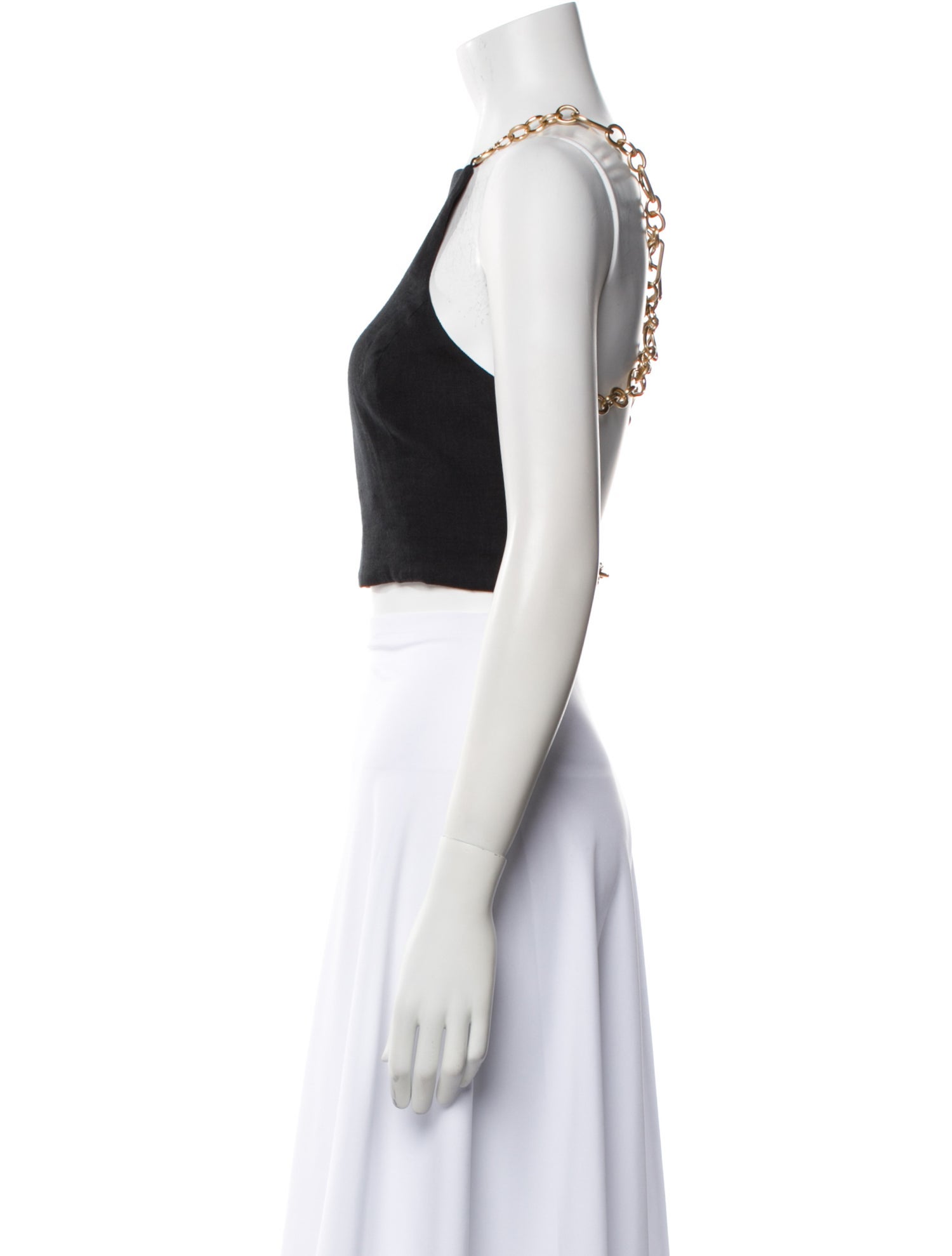 Cult Gaia Square Neckline Sleeveless Crop Top