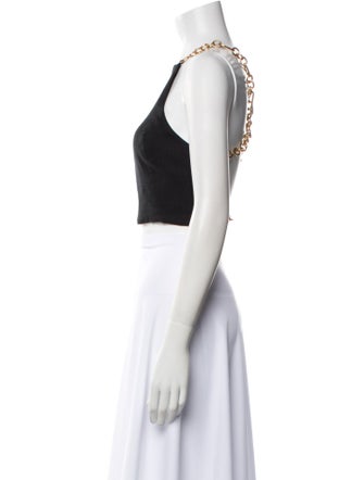 Cult Gaia Square Neckline Sleeveless Crop Top