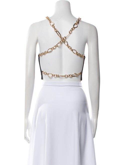 Cult Gaia Square Neckline Sleeveless Crop Top