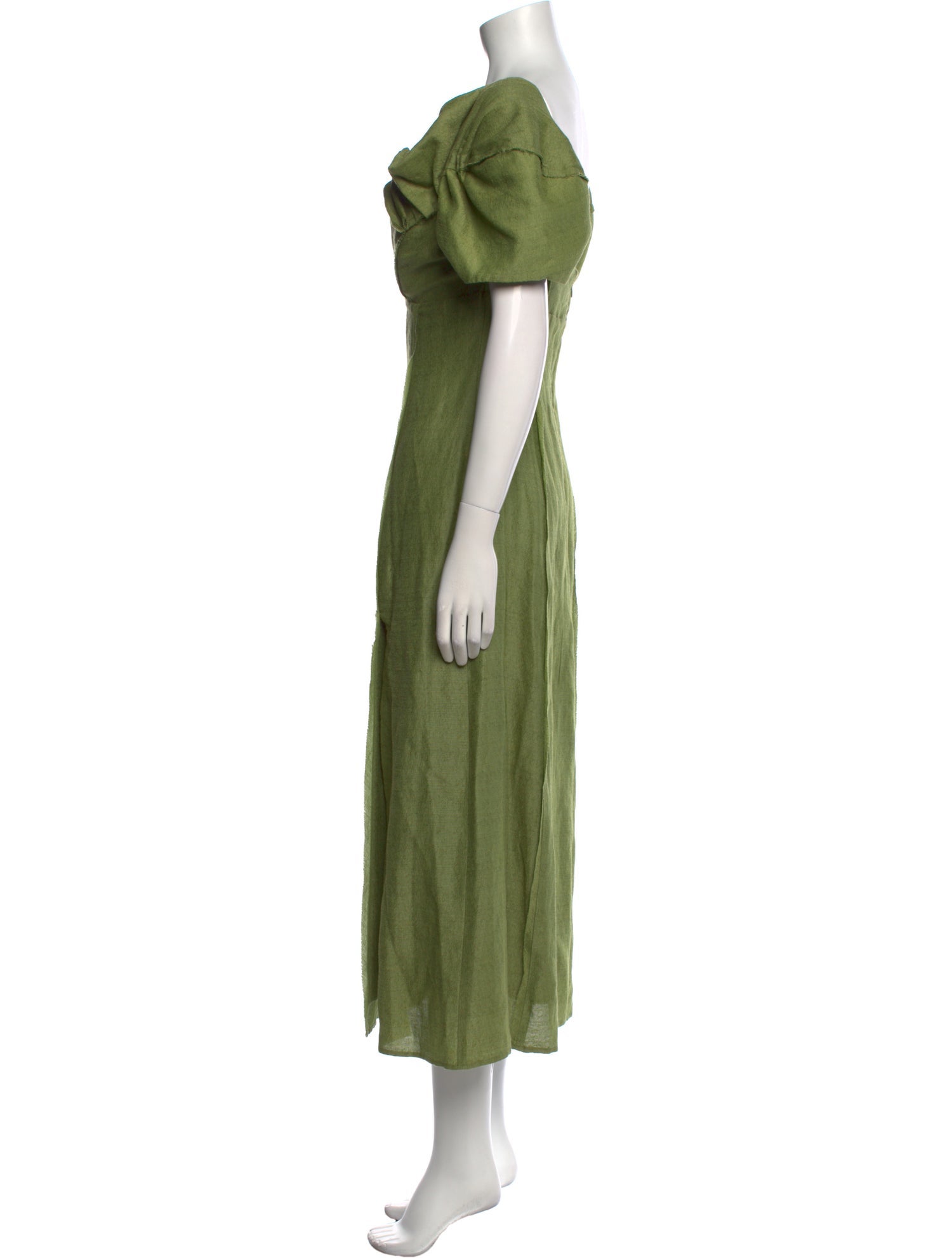 Cult Gaia Linen Midi Length Dress