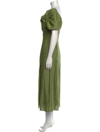 Cult Gaia Linen Midi Length Dress