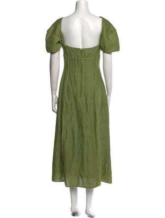 Cult Gaia Linen Midi Length Dress