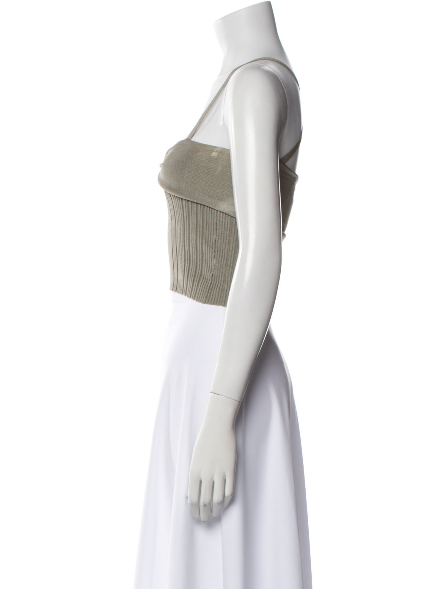 Cult Gaia Square Neckline Sleeveless Crop Top