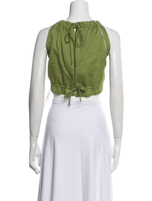 Cult Gaia Silk Halterneck Crop Top