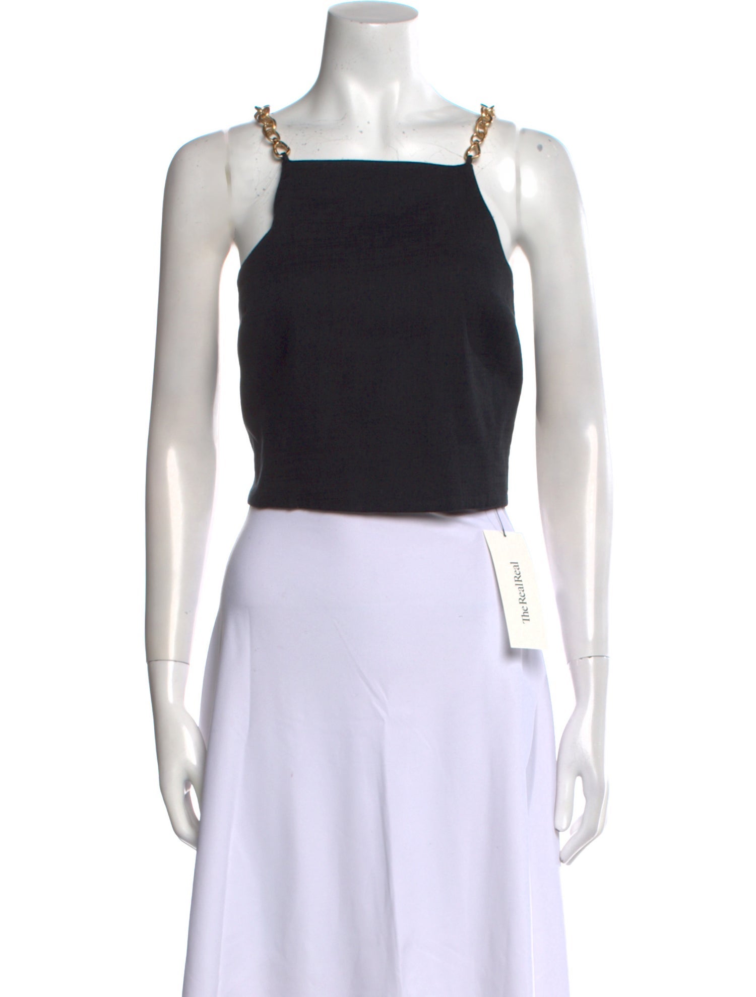 Cult Gaia Square Neckline Sleeveless Crop Top