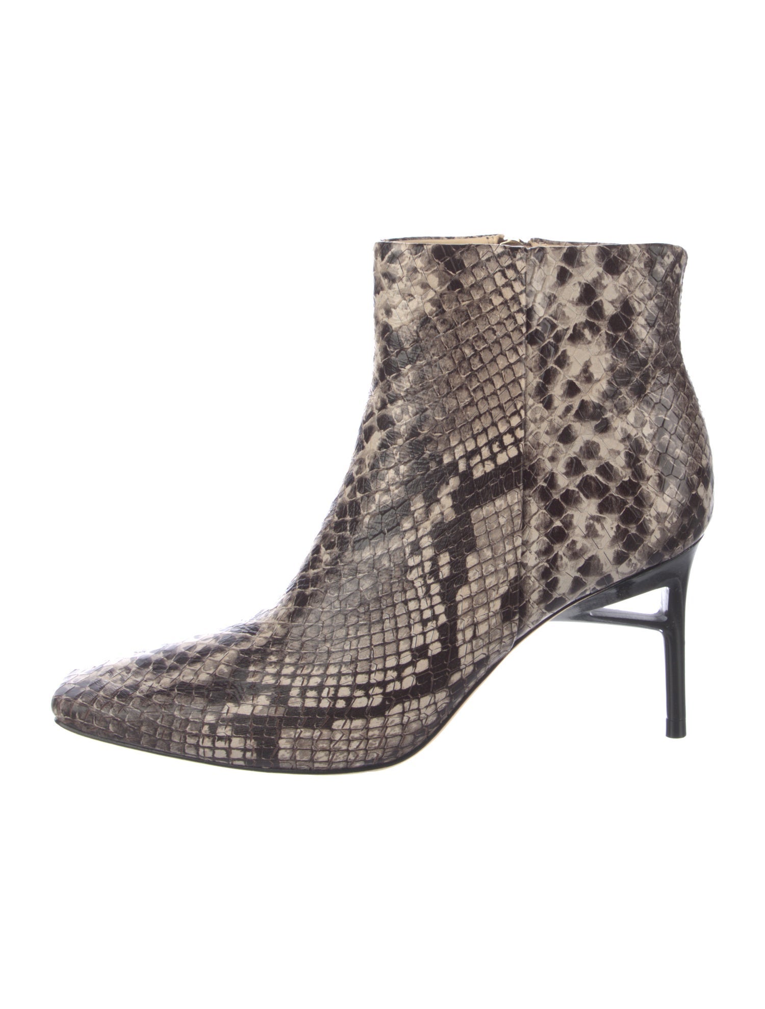 Cult Gaia Embossed Leather Animal Print Boots