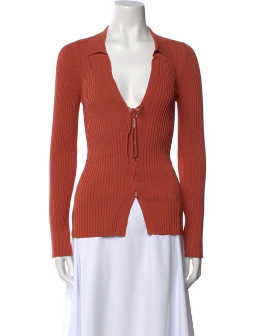 Cult Gaia V-Neck Long Sleeve Blouse