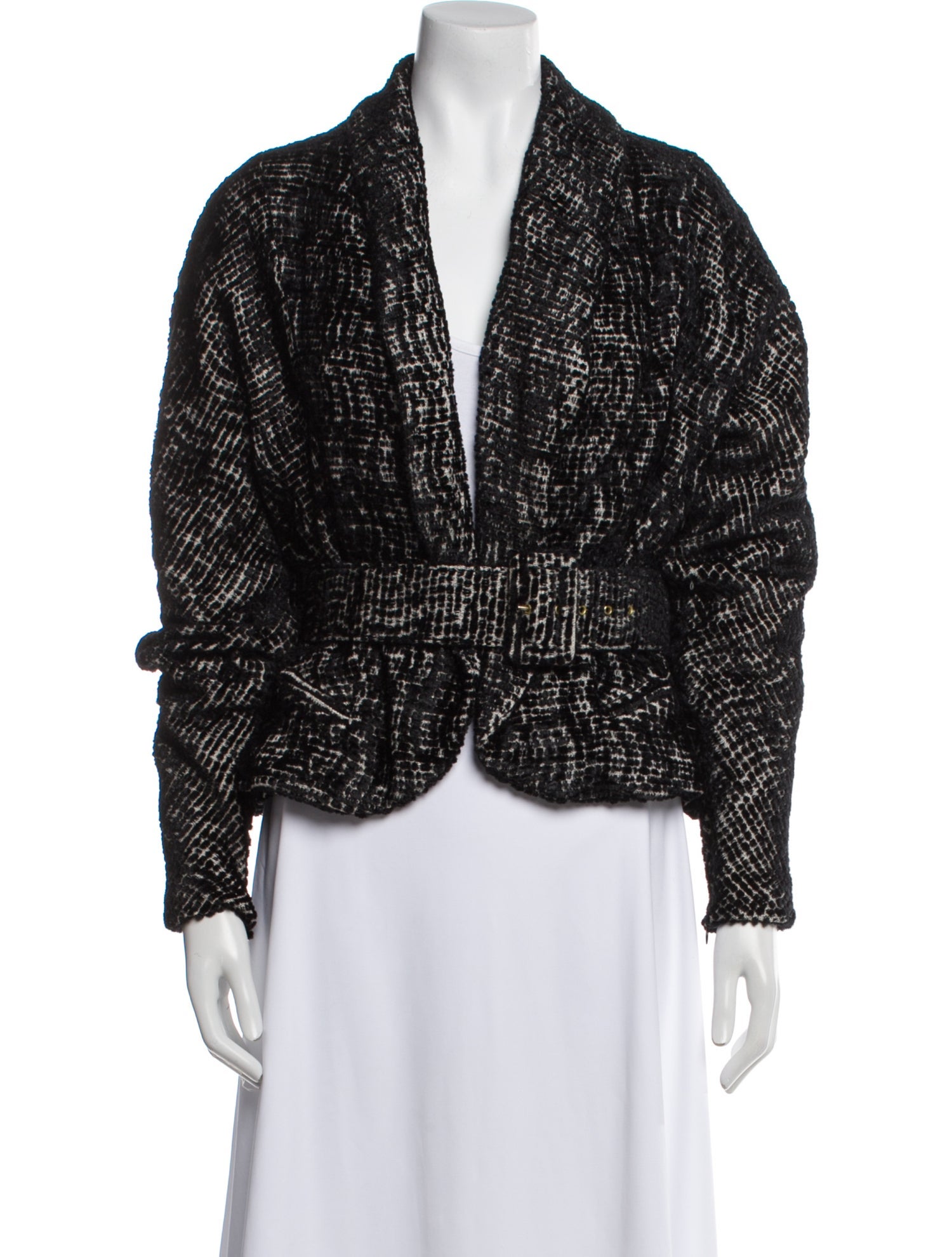 Cult Gaia Wool Tweed Pattern Evening Jacket