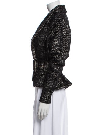 Cult Gaia Wool Tweed Pattern Evening Jacket